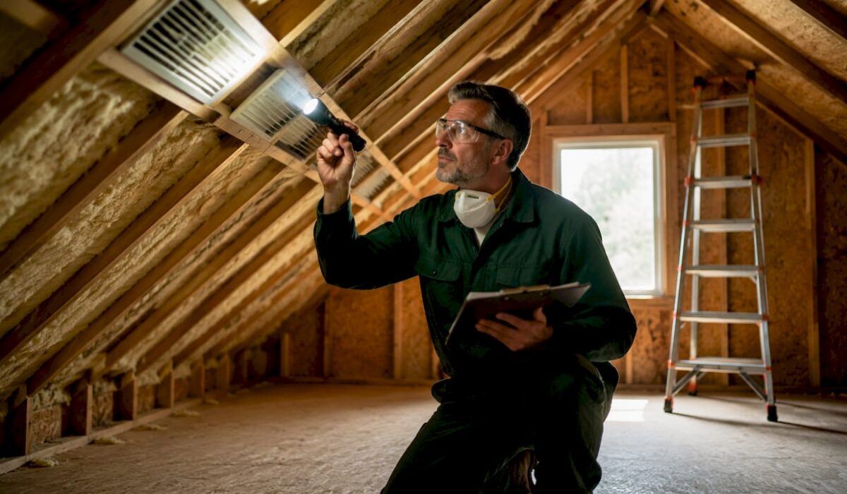 1780635126814 Home inspector checking attic ventilation vents