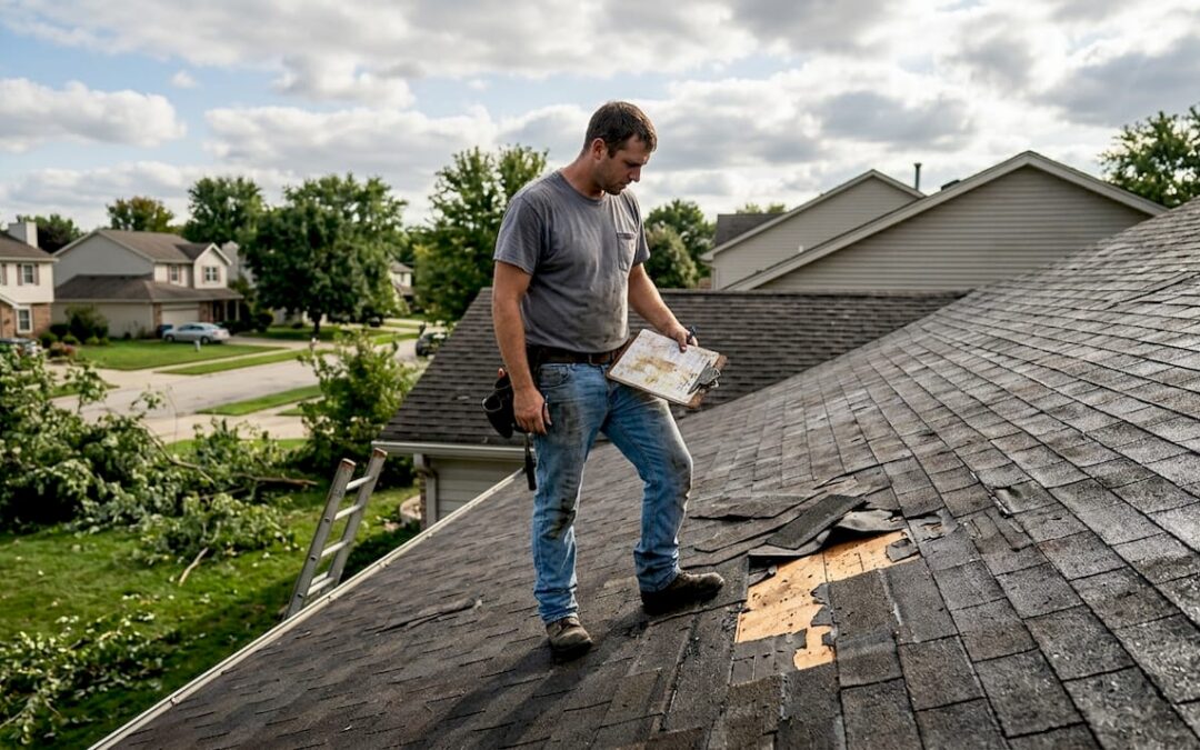Storm damage roof examples to identify and repair 2026
