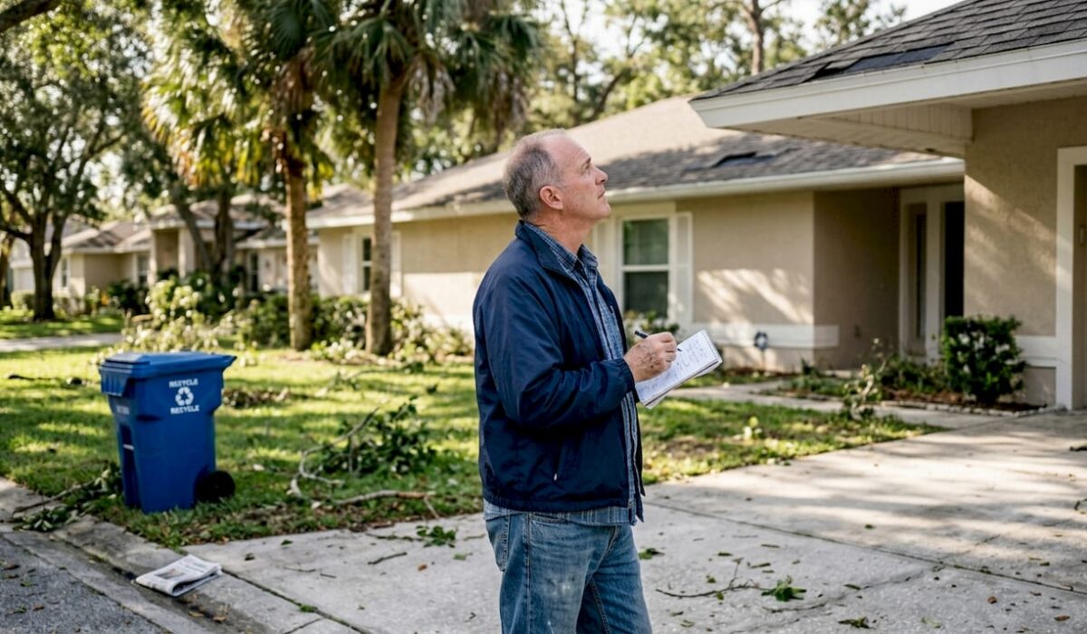 1774420932768 Homeowner checks storm damage roof exterior