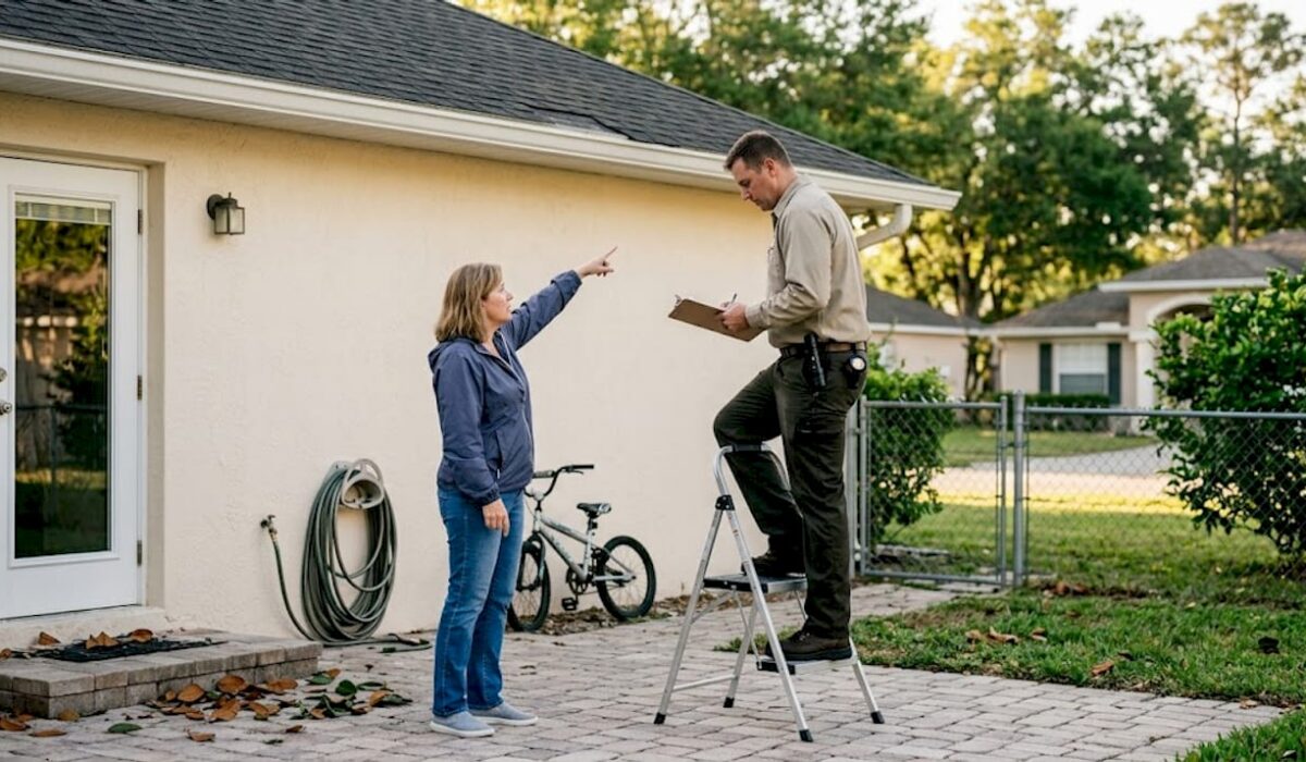 1776485068963 Homeowner and inspector check backyard roof 1