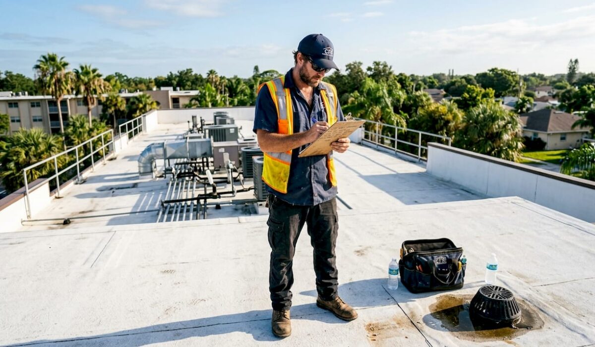1777183770818 Roofing contractor inspects apartment roof