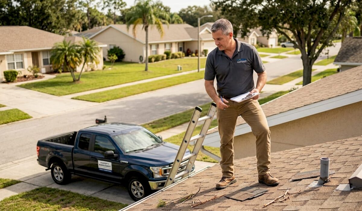 1777577487489 Manager inspecting roof of Florida rental home