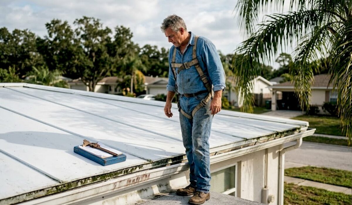 1777687422366 Roofing specialist examines Florida cool roof 2