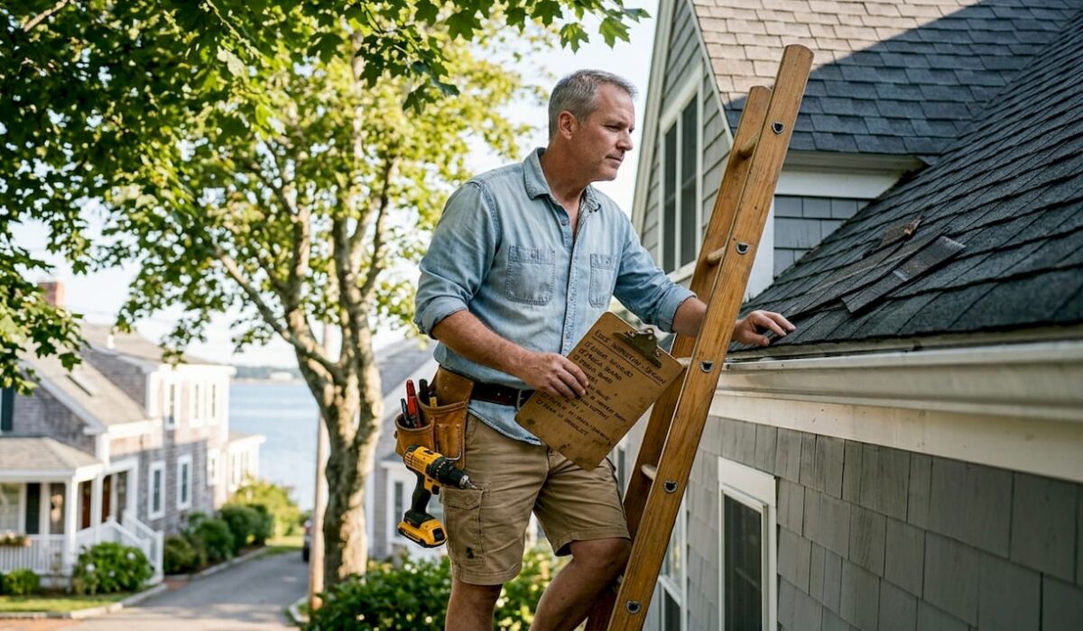 1780232214366 Homeowner inspecting roof for hurricane prep