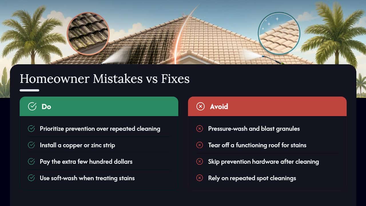 What Homeowners Get Wrong About Roof Algae — overview diagram