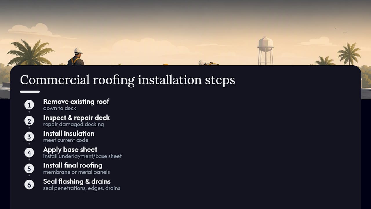 How Long Does a Commercial Roofing Project Take in Pace? — overview diagram